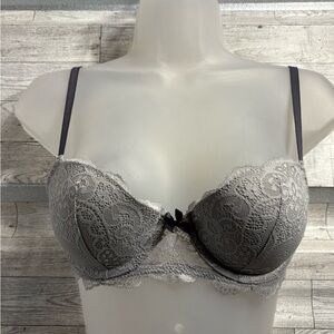 Gilligan & O'Malley Lace Underwire Bra - Gray
